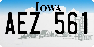 IA license plate AEZ561