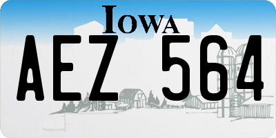 IA license plate AEZ564