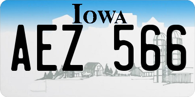 IA license plate AEZ566