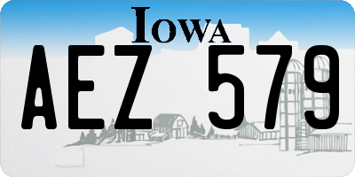 IA license plate AEZ579