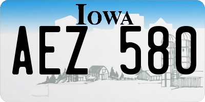IA license plate AEZ580