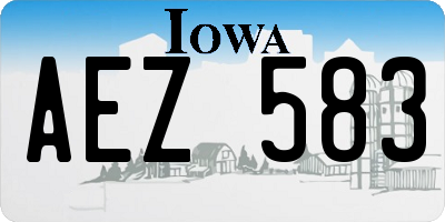 IA license plate AEZ583