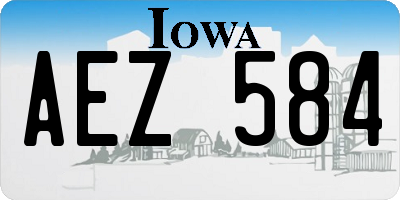 IA license plate AEZ584