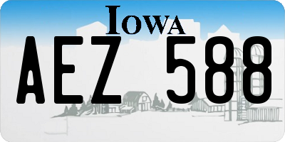 IA license plate AEZ588