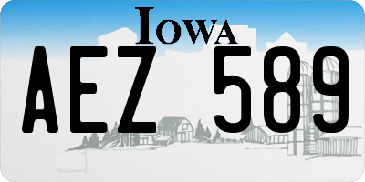 IA license plate AEZ589