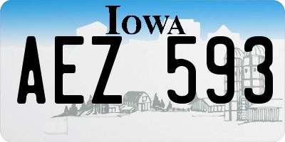 IA license plate AEZ593