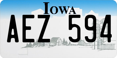 IA license plate AEZ594