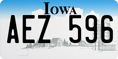 IA license plate AEZ596