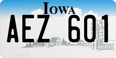 IA license plate AEZ601