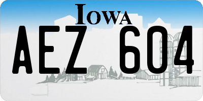 IA license plate AEZ604