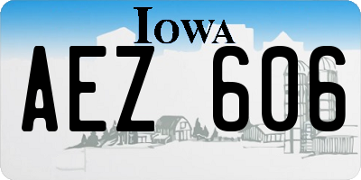 IA license plate AEZ606