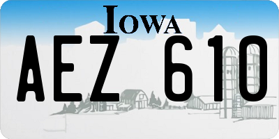 IA license plate AEZ610