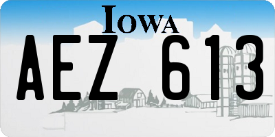 IA license plate AEZ613