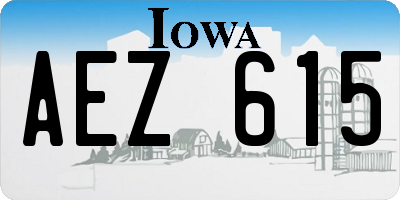 IA license plate AEZ615