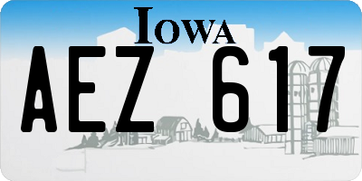 IA license plate AEZ617