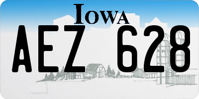 IA license plate AEZ628