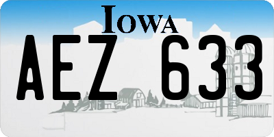 IA license plate AEZ633