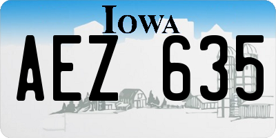 IA license plate AEZ635