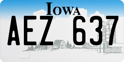 IA license plate AEZ637