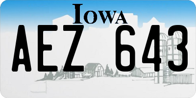 IA license plate AEZ643