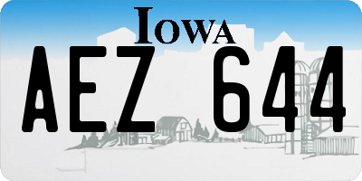 IA license plate AEZ644