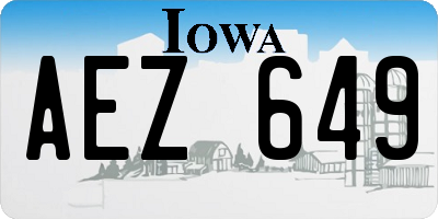 IA license plate AEZ649