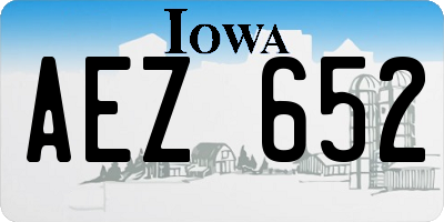 IA license plate AEZ652