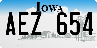 IA license plate AEZ654