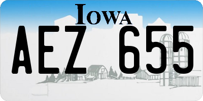 IA license plate AEZ655