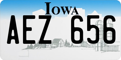 IA license plate AEZ656