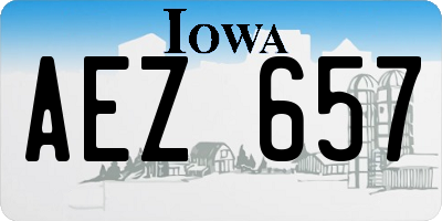 IA license plate AEZ657