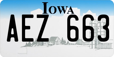 IA license plate AEZ663