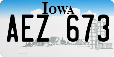 IA license plate AEZ673