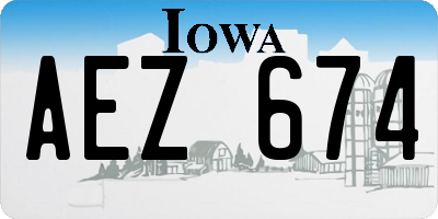IA license plate AEZ674