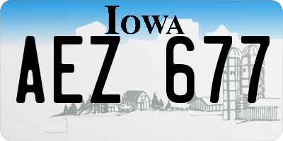 IA license plate AEZ677