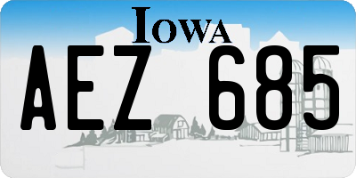 IA license plate AEZ685
