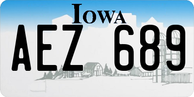 IA license plate AEZ689