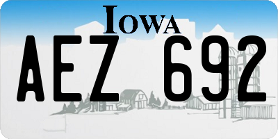 IA license plate AEZ692