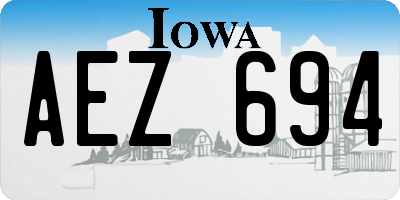 IA license plate AEZ694
