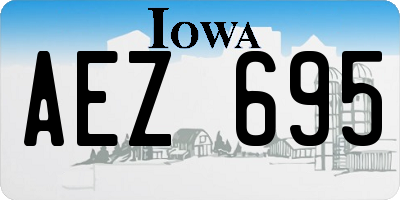 IA license plate AEZ695