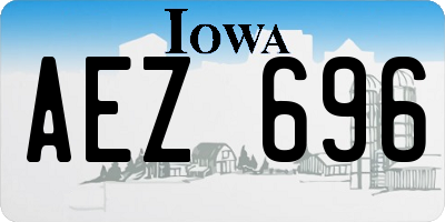 IA license plate AEZ696