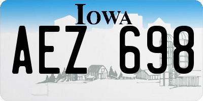 IA license plate AEZ698