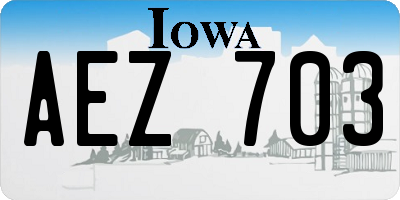 IA license plate AEZ703