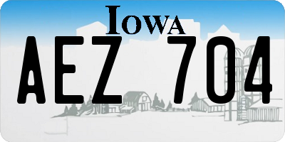 IA license plate AEZ704