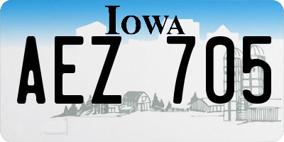 IA license plate AEZ705