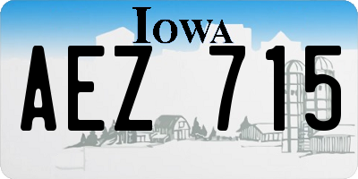 IA license plate AEZ715