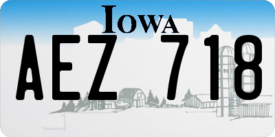 IA license plate AEZ718