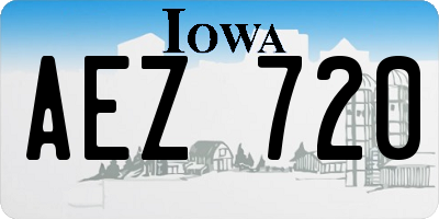 IA license plate AEZ720