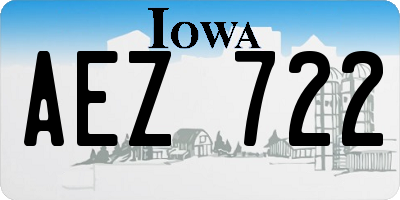 IA license plate AEZ722