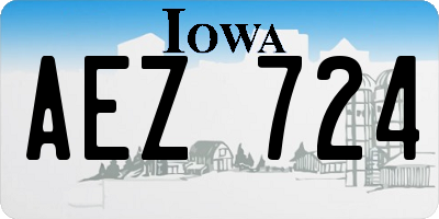 IA license plate AEZ724